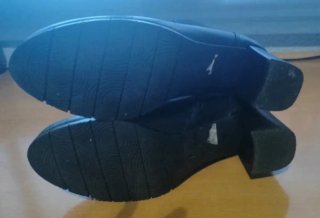 Botines de piel negros para mujer