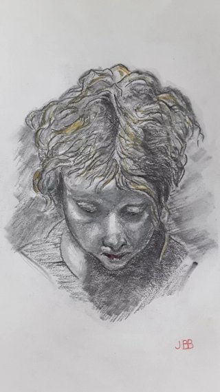 Dibujo carboncillo y pastel
