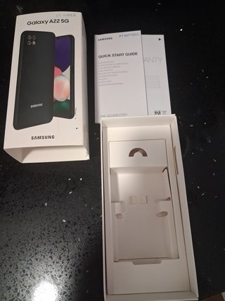 Samsung Galaxy A22 5G+CARGADOR+FUNDA+CAJA ORIGINAL