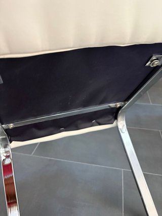 Juego 4 Sillas Comedor Piel y Metal
