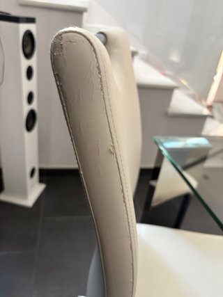 Juego 4 Sillas Comedor Piel y Metal