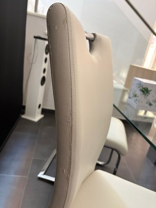Juego 4 Sillas Comedor Piel y Metal