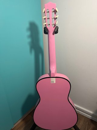 Guitarra Acústica Rosa Infantil
