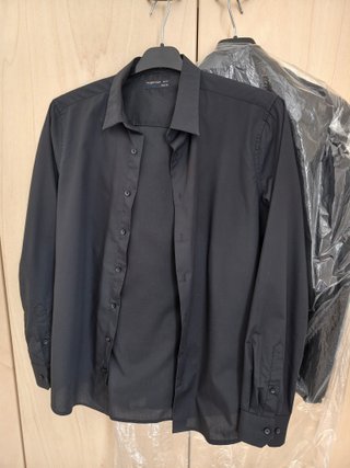 Camicia Piazza Italia Slim Fit Cotone Nera M