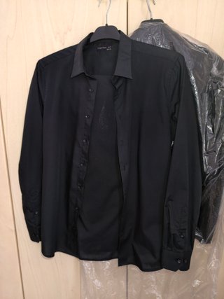 Camicia Piazza Italia Slim Fit Cotone Nera M