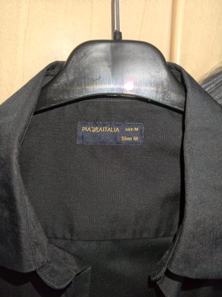 Camicia Piazza Italia Slim Fit Cotone Nera M