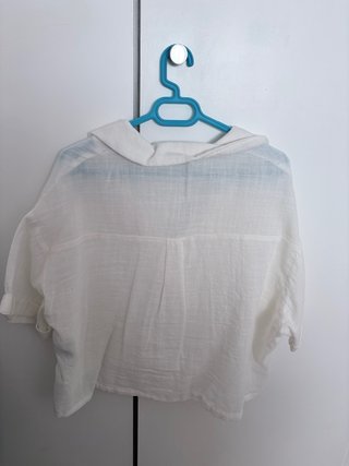 Camisa Bershka Lino Blanca