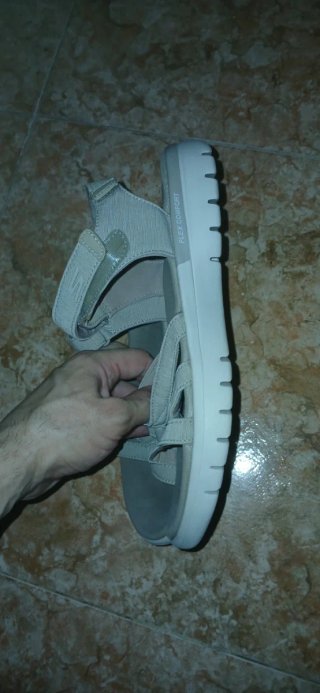 Sandalias Skechers Gris Mujer