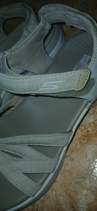 Sandalias Skechers Gris Mujer