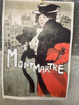 Ilustración lámina Montmartre. París.
