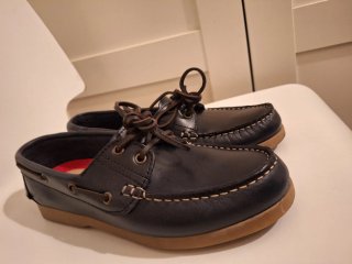 Zapatos náuticos de piel azul marino , marca PAYMA