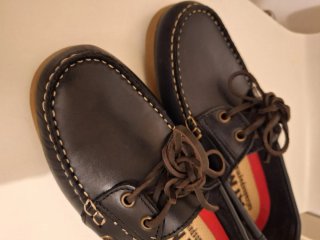 Zapatos náuticos de piel azul marino , marca PAYMA
