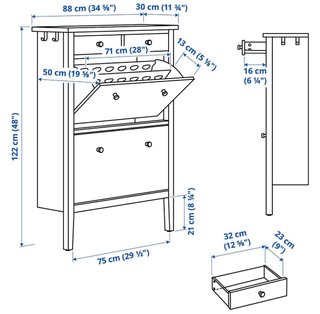 Zapatero IKEA GULLABERG Blanco 88x122cm