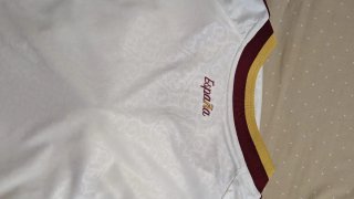 Camiseta España Mujer Blanca y Dorada Xl