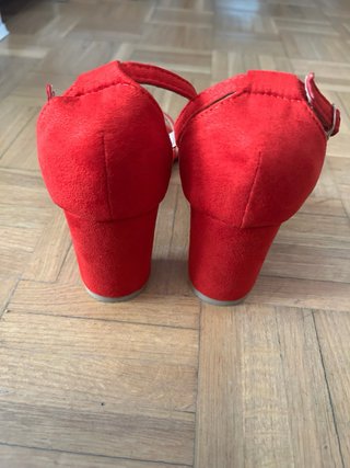 Sandalias de tacón rojas