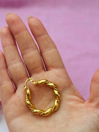Orecchini a cerchio placcati oro
