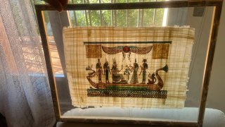 Cuadro Egipto Papiro Bambú