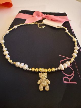 Collar Oso Perlas Cultivadas , exelente material