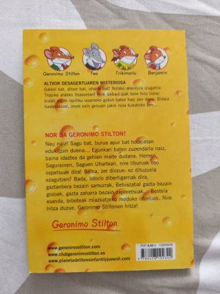 Altxor desagertuaren misterioa Geronimo Stilton...