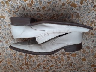 Zapato vestir piel color blanco talla 41