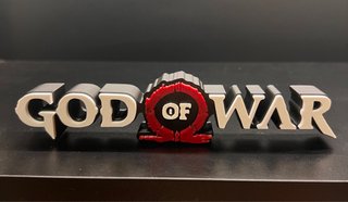 Logotipo 3D God Of War Medidas --> 17,5 x 1 x 1 cm