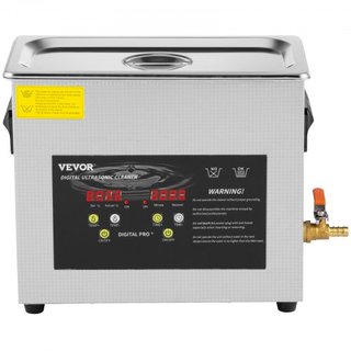 Limpiador Ultrasónico Mejorado de 6L (Calentador de 400W, Ultrasónico de 180W) Limpiador de Piezas Ultrasónico Profesional Digital de Laboratorio con Temporizador de Calentador para Limpieza de Jo...