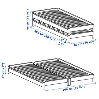 Letto impilabile UTÅKER IKEA con 2 materassi