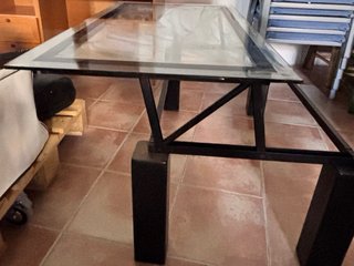 Mesa de centro cristal extensible