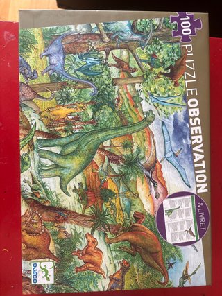 Puzzle 100 Dinosaurios Djeco Observación