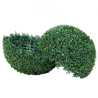 Árboles Topiarios Artificiales de Buxo, 50.8 cm de Altura (2 Piezas), Planta Topiaria Falsa en Forma de Bola, Plantas Falsas Verdes Todo el Año para Decoración de Jardín, Balcón, Boda y Hogar