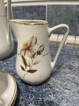 Juego de café porcelana floral