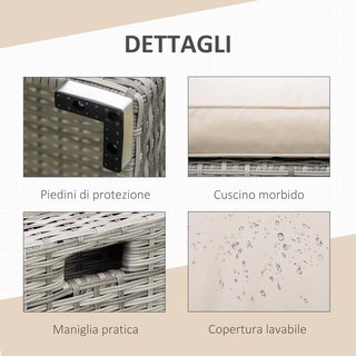 Salón Exterior de Rattan PE de 8 Piezas, Conjunto de Muebles de Jardín Ahorra Espacio con Sillones, Mesas y Puff, Beige