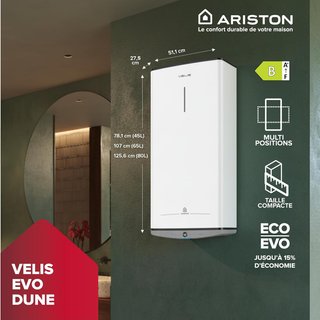 Calentador de agua eléctrico Ariston VELISDUNE 80L