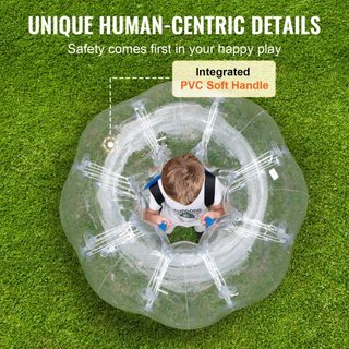 Bola Inflable de Choque 1-Pack, Bolas Zorb Sumo de 4FT/1.2M para Adolescentes y Adultos, Bolas de Burbuja Humana de PVC de 0.8mm de Grosor para Juegos de Equipo al Aire Libre, Juguetes de Choque p...