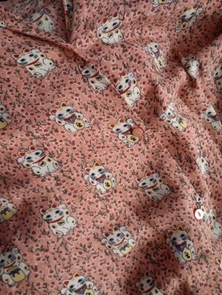 Camisa Mango Gatos Rosa