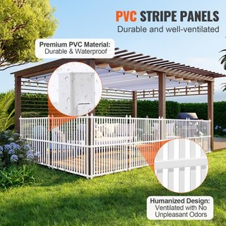 Paneles de Privacidad de Vinilo de 48" W x 48" H, Cerca para Aire Acondicionado, Pantallas de Privacidad para Botes de Basura, Enclosure de Equipos de Piscina, Kit de Pantallas de Privacidad de Pa...