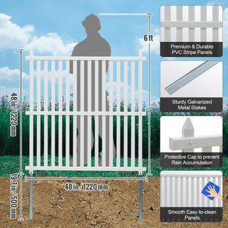 Paneles de Privacidad de Vinilo de 48" W x 48" H, Cerca para Aire Acondicionado, Pantallas de Privacidad para Botes de Basura, Enclosure de Equipos de Piscina, Kit de Pantallas de Privacidad de Pa...
