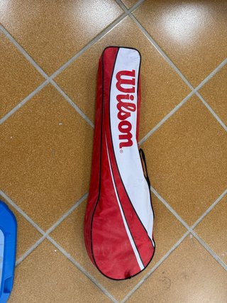 Funda Wilson Roja y Blanca raquetas y red Bádminto
