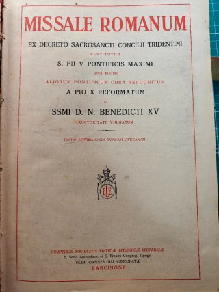 Missale Romanum (1955) Encuadernación Altar broche