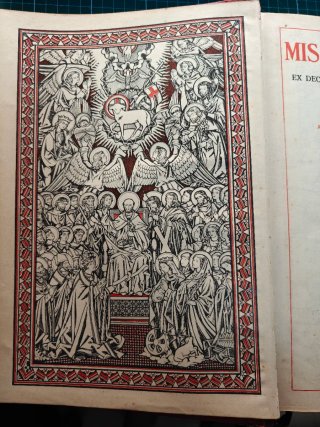 Missale Romanum (1955) Encuadernación Altar broche