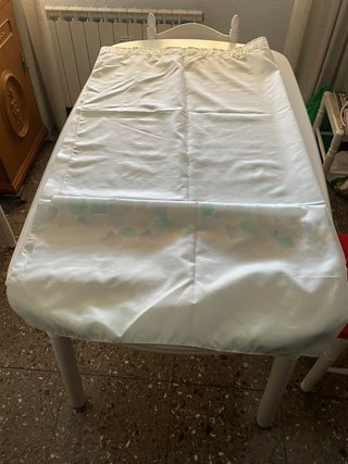 Cortinas de baño  poliéster verde y .