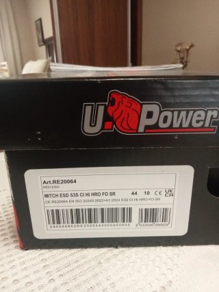Zapatos de seguridad U-Power negros y verdes talla