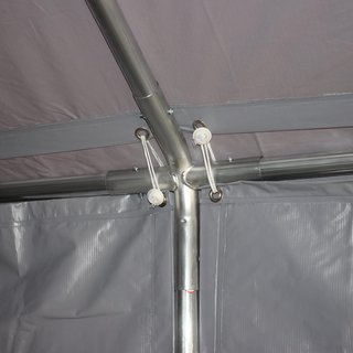 Tienda de Garaje para Fiestas 8X4M Con Puertas con Cremallera, Gazebo de Jardín Con Paneles Removibles para Patio y Jardín, para Autos, Motos, Bicicletas, Gris Oscuro
