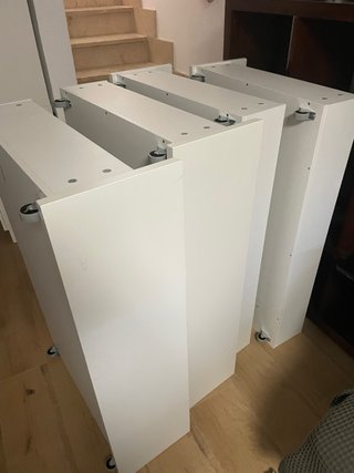 Cajones con ruedas madera blancos