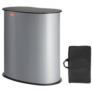 Mesa Podio Portátil para Feria, 90 × 49 × 94 cm, Mostrador de Exhibición con Pared, Mesa de Bar de Promoción Plegable, Mostrador de Podio Pop Up con Bolsa de Transporte