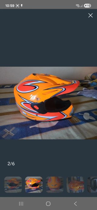 Casco Motocross Repsol Naranja