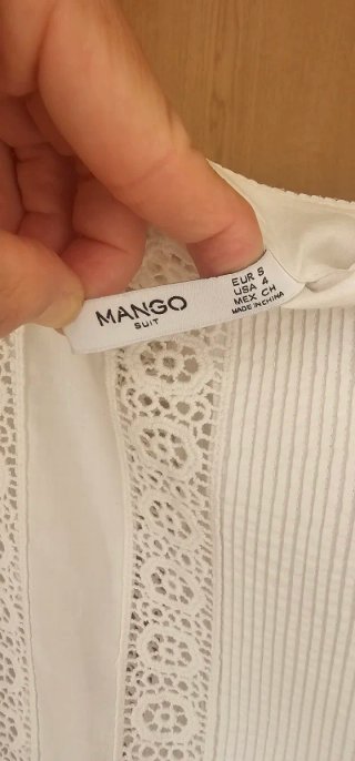 Camisa blanca mujer estilo ibicenca T.S