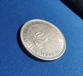 Moneta 5 Shelling Sud Africa 1952 Argento