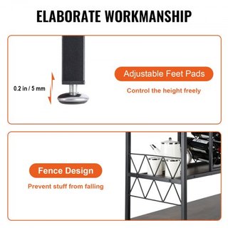 Gabinete de Bar Industrial de 40 Pulgadas, Mesa de Vino para Licor y Copas, Gabinete Buffet Lateral con Soporte para Copas y Estante para Vino, Gabinete de Café de Madera de Estilo Campestre Indep...