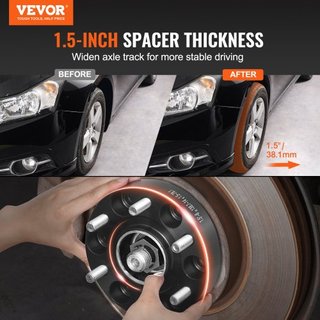 Espaciadores de Rueda, Adaptadores de Rueda de 1.5" 6"x5", Espaciador Forjado de 6 Pernos, Espaciadores Hubcentric de 78.1 mm con Pernos M14 x1.5, Compatible con Chevrolet, GMC y Cadillac de 1995 ...
